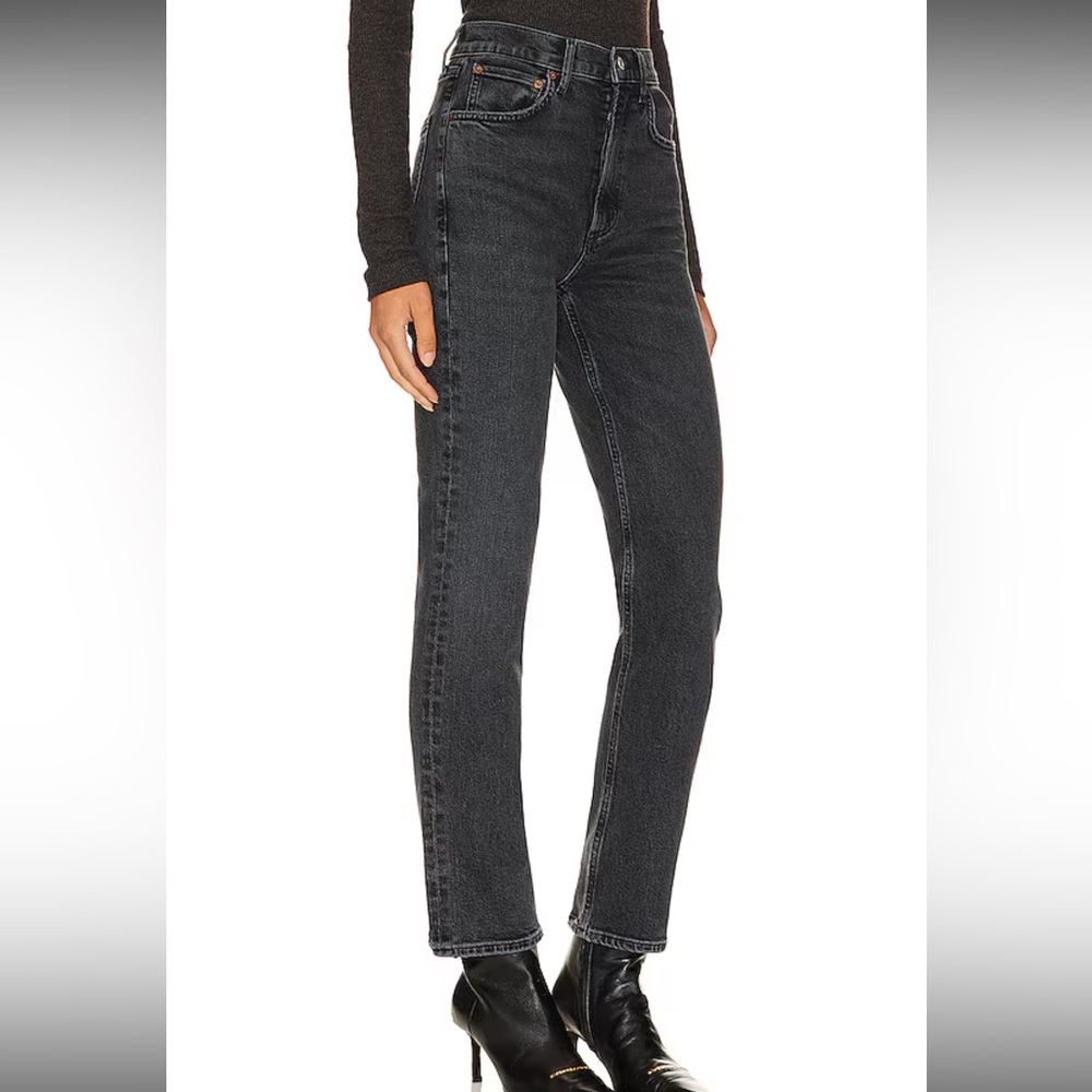 Agolde Black Women's Straight Jeans